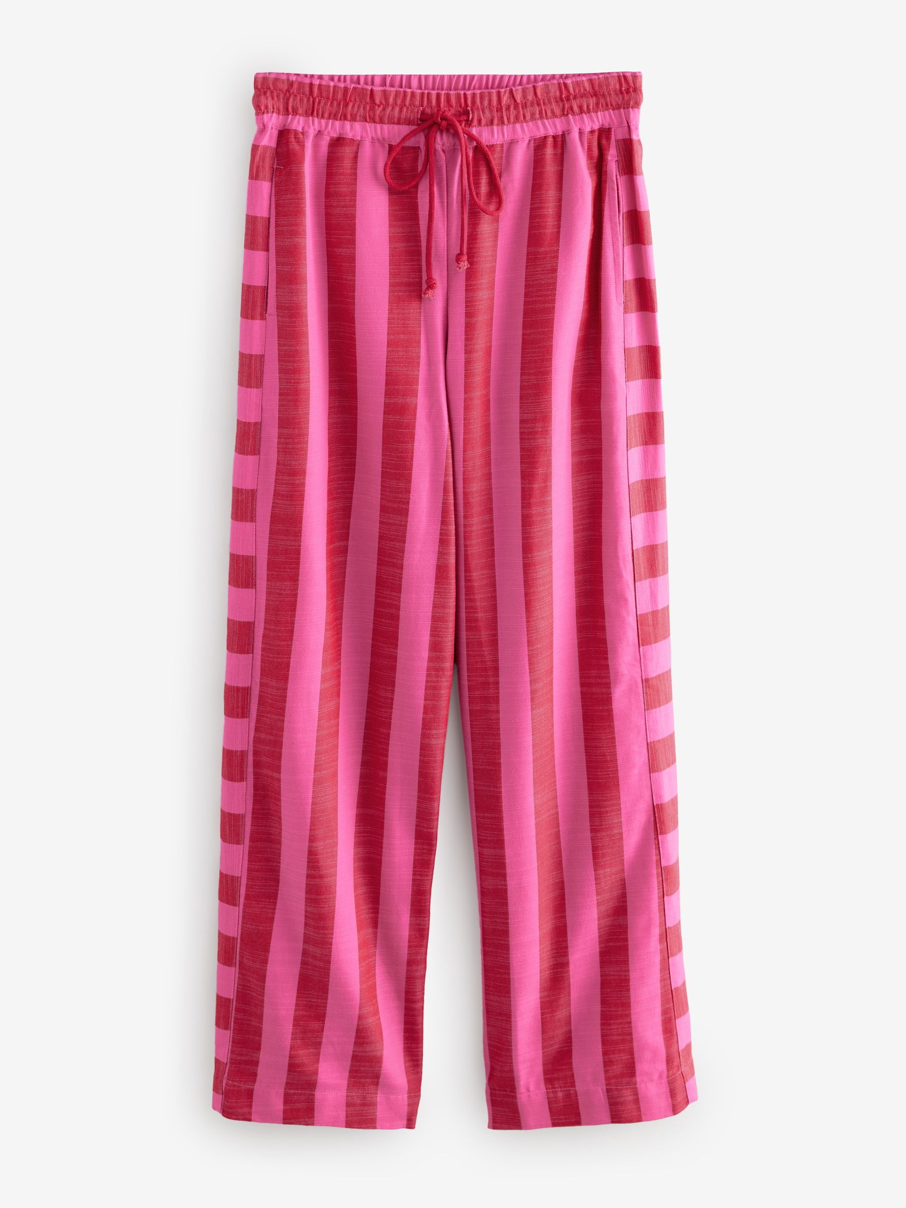 Buy Pink Wide Leg Pull On Striped Trousers from Next USA