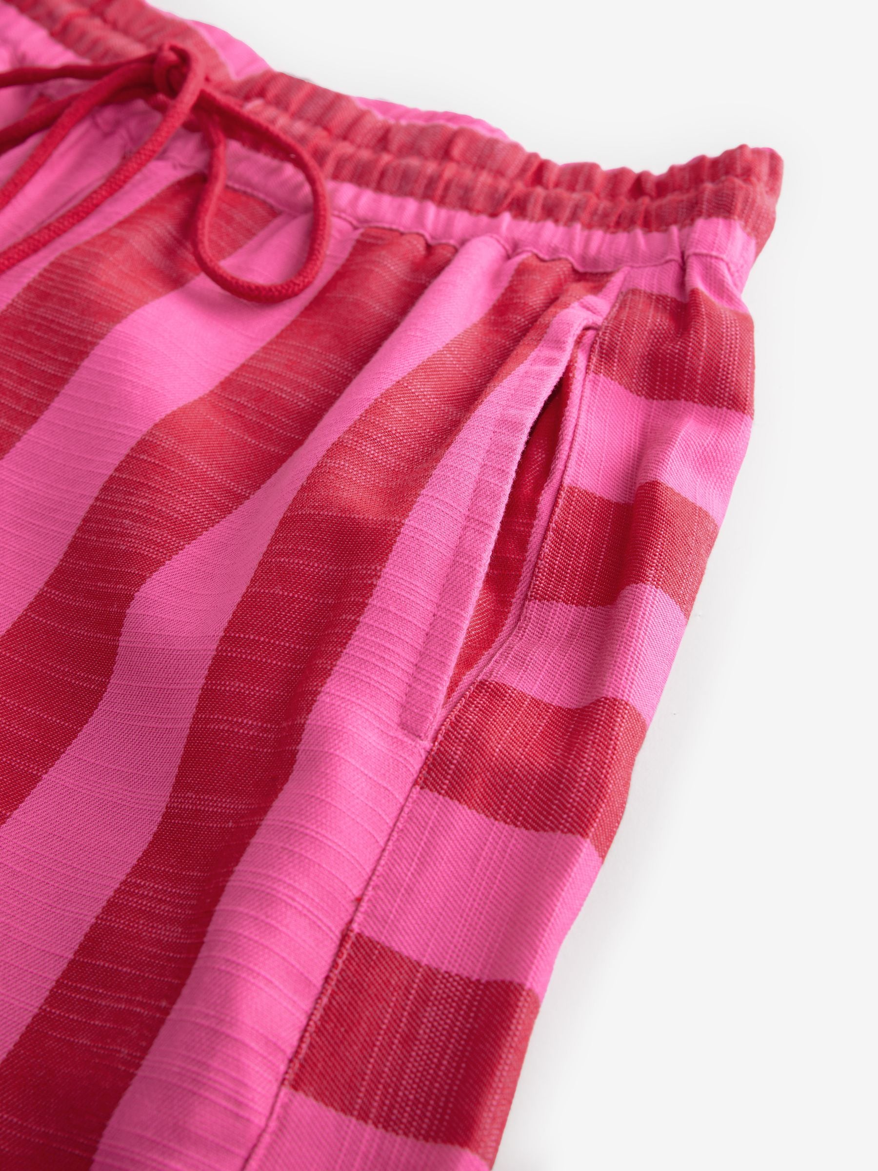 Buy Pink Wide Leg Pull On Striped Trousers from Next USA Buy Pink Wide Leg Pull On Striped Trousers from Next USA