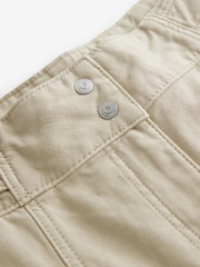 Ecru 100% Cotton Cargo Barrel Leg Trousers - Image 8 of 8