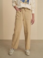 Neutral 100% Cotton Patch Pocket Barrel Leg Trousers - Image 1 of 8