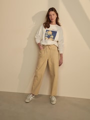Neutral 100% Cotton Patch Pocket Barrel Leg Trousers - Image 2 of 8