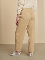 Neutral 100% Cotton Patch Pocket Barrel Leg Trousers - Image 3 of 8
