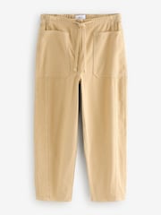 Neutral 100% Cotton Patch Pocket Barrel Leg Trousers - Image 6 of 8