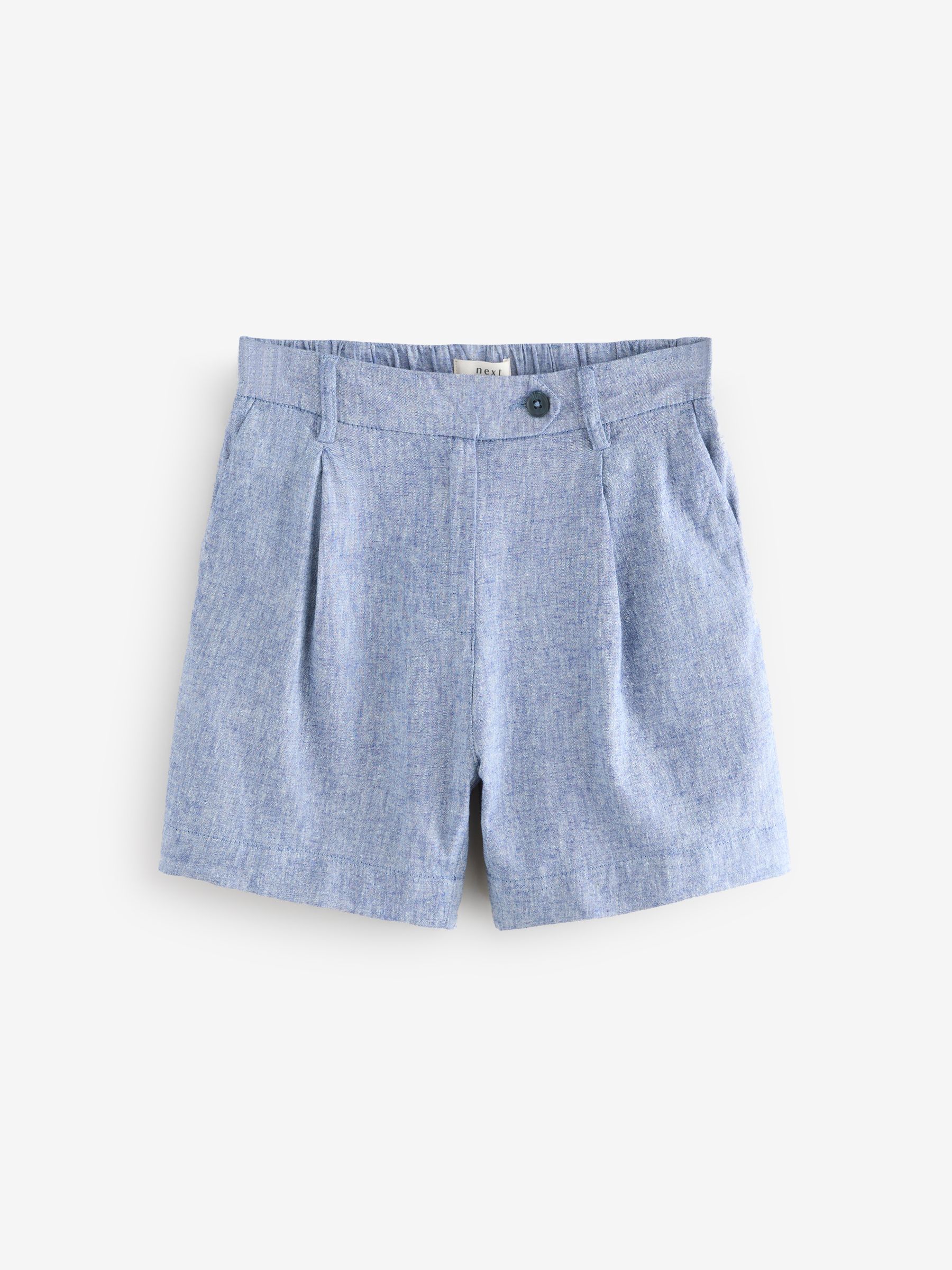 next navy linen shorts
