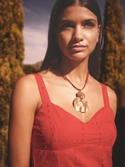 Красный - Бретели Brodery широкие 100% хлопок комбинезон - Image 3 of 6