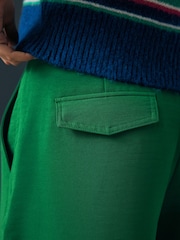 Bright Green Barrel Leg Crepe Trousers - Image 5 of 10
