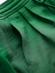 Bright Green Barrel Leg Crepe Trousers - Image 8 of 10