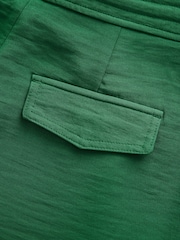 Bright Green Barrel Leg Crepe Trousers - Image 9 of 10
