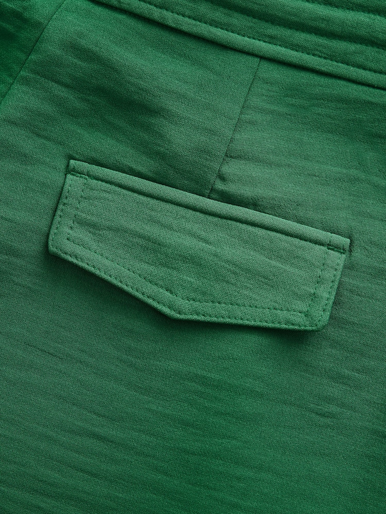 Bright Green Barrel Leg Crepe Trousers - Image 9 of 10
