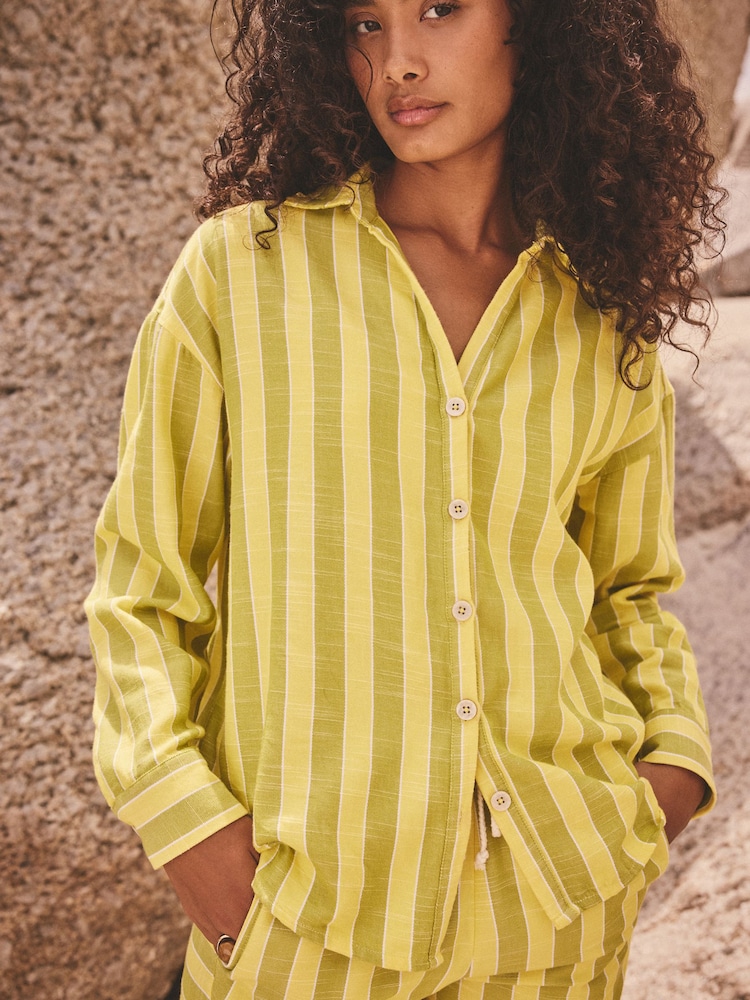Yellow Long Sleeve Striped Shirt - Image 1 of 7