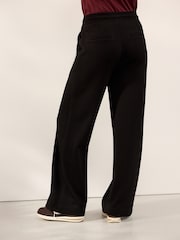 Schwarz - Premium-Jersey-Jogginghose mit weitem Bein - Bild 3 von 7