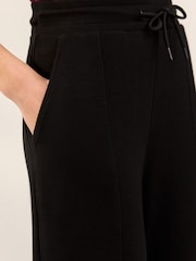 Schwarz - Premium-Jersey-Jogginghose mit weitem Bein - Bild 4 von 7