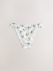 B by Ted Baker White Floral Print Bikini Briefs - Image 5 de 5