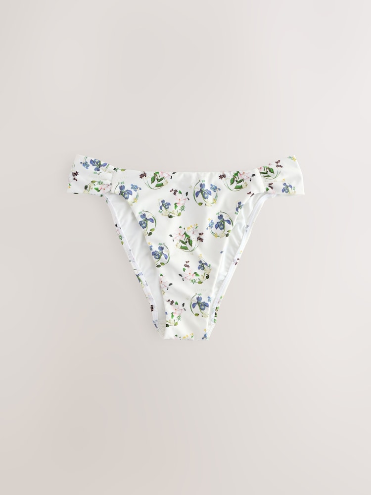 B by Ted Baker White Floral Print Bikini Briefs - Image 5 of 5