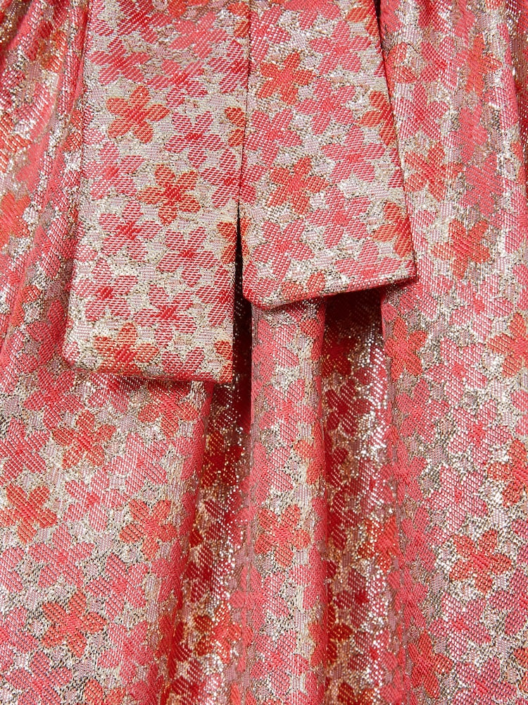 Reiss Pink Leomie 4-9 yrs Floral Fil-Coupé Dress - Image 4 of 4