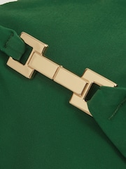 Reiss Hunting Green Riah Triangle Halter Neck Bikini Top - Image 5 of 5