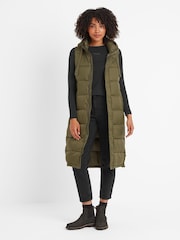 Tog 24 Green Newall Long Padded Gilet - Image 1 of 7