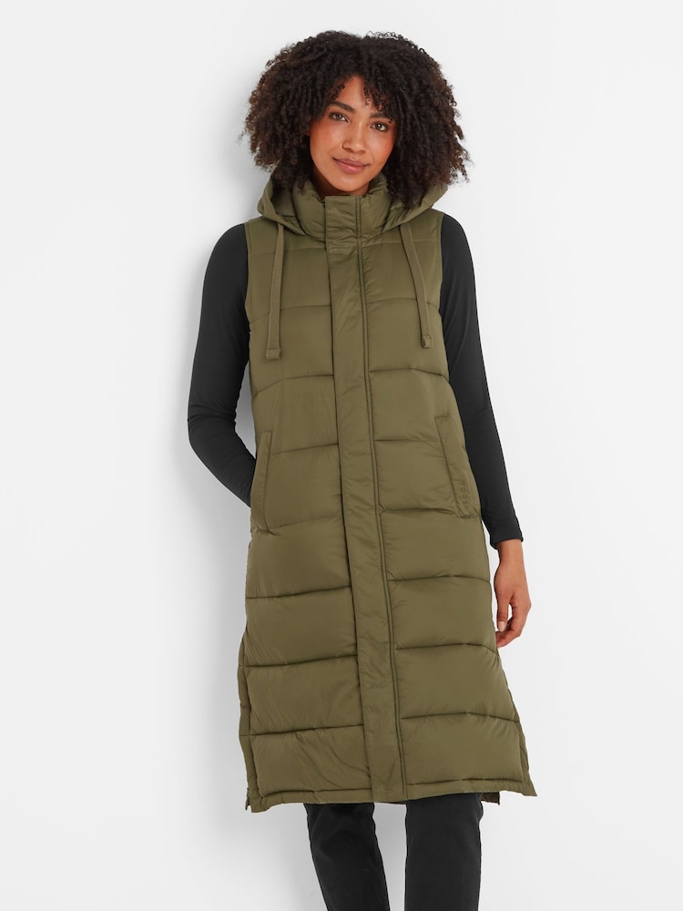 Tog 24 Green Newall Long Padded Gilet - Image 2 of 7