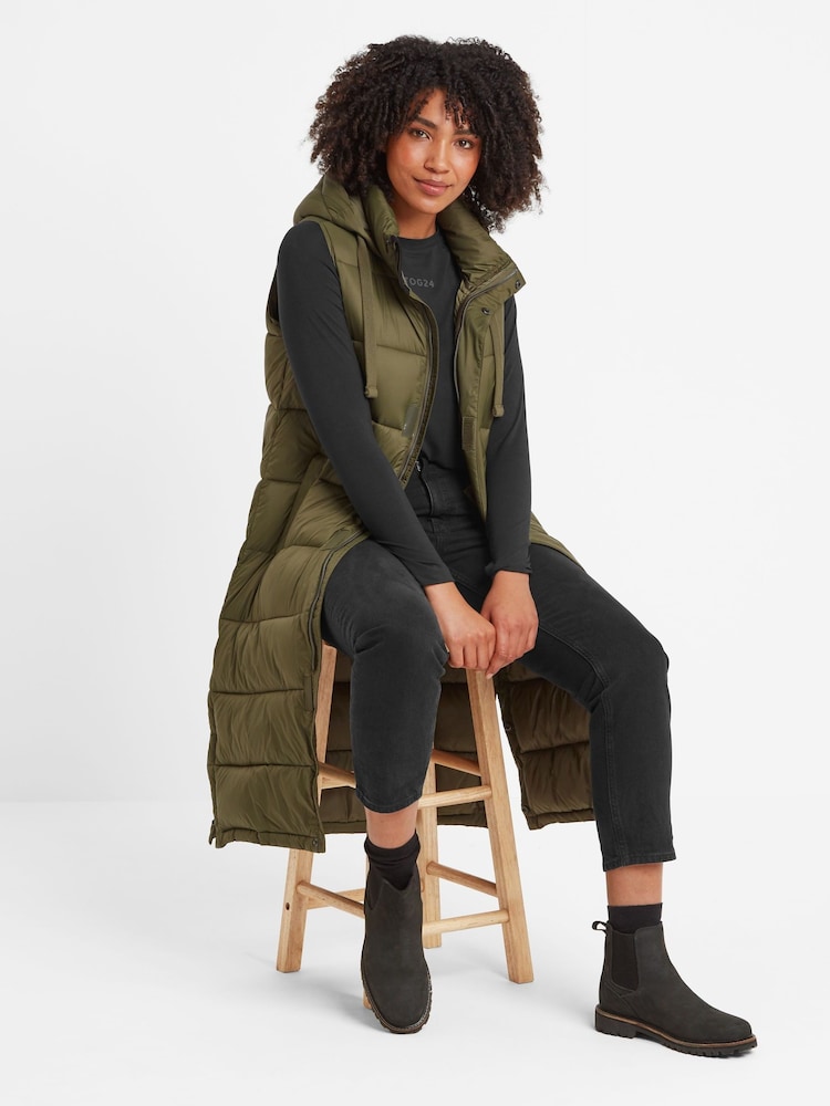 Groen - Tog 24 Newall lang gewatteerde bodywarmer - Image 4 of 7