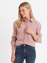 Tog 24 Pink Womens Harby Long Sleeve Faded 100% Cotton Shirt - Image 4 of 6
