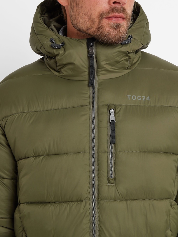 Tog 24 Green Maloney Hooded Padded Coat Jacket - Image 3 of 6