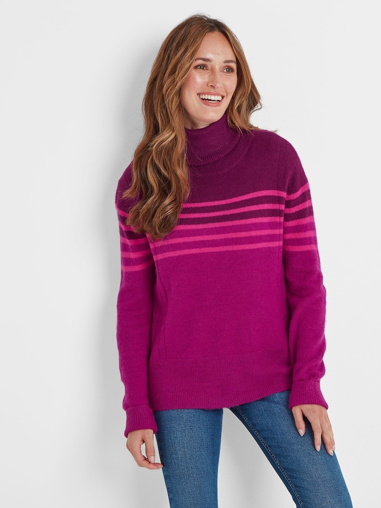 Tog 24 Purple Womens Jesmin Knitted Jumper - Image 1 of 6