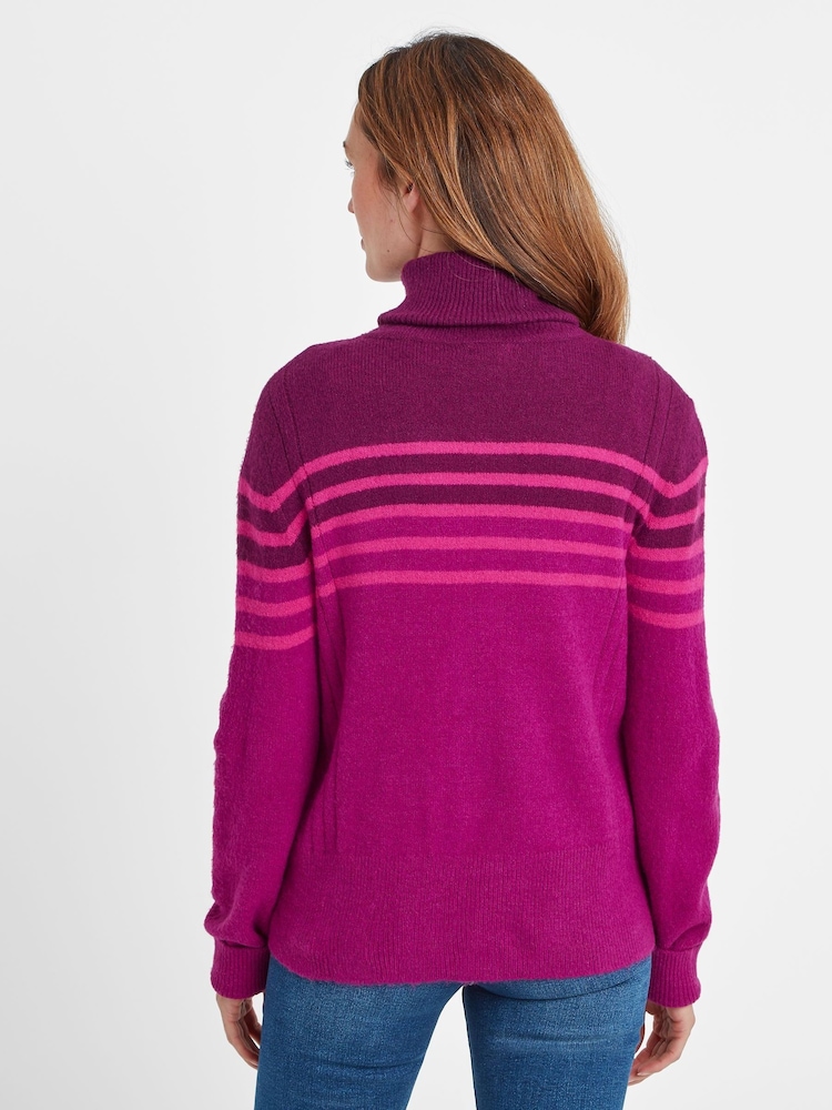 Tog 24 Purple Womens Jesmin Knitted Jumper - Image 4 of 6
