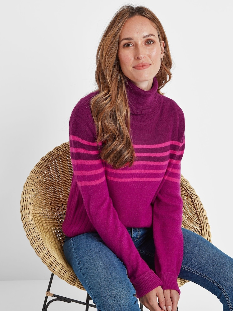 Tog 24 Purple Womens Jesmin Knitted Jumper - Image 5 of 6