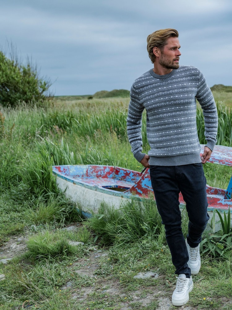 Tog 24 Grey Mens Gregory Knitted Jumper - Image 1 of 6