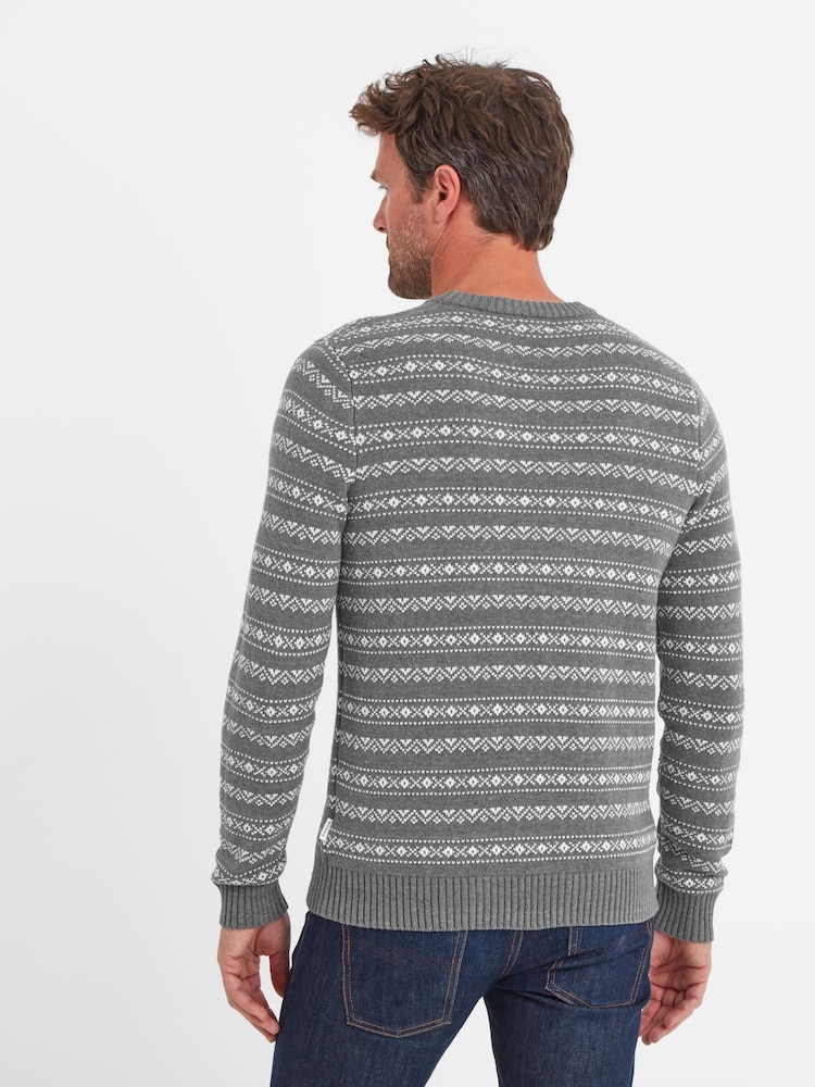 Tog 24 Grey Mens Gregory Knitted Jumper - Image 4 of 6