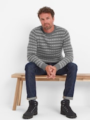 Tog 24 Grey Mens Gregory Knitted Jumper - Image 5 of 6