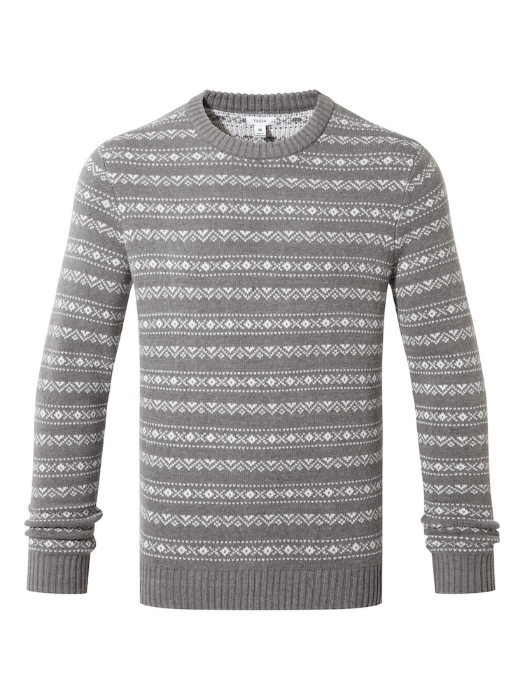 Tog 24 Grey Mens Gregory Knitted Jumper - Image 6 of 6