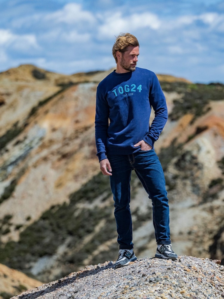 Tog 24 Blue Mens Hawnby Marine Sweatshirt - Image 1 of 6