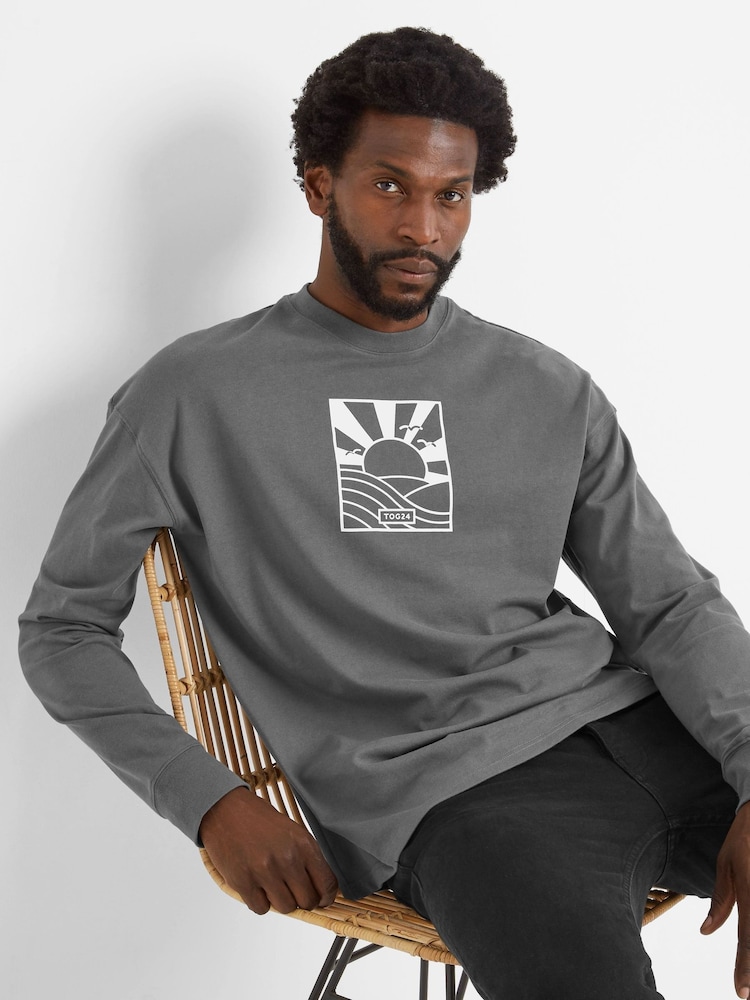 Tog 24 Grey Mens Maunder 100% Cotton Top - Image 5 of 6