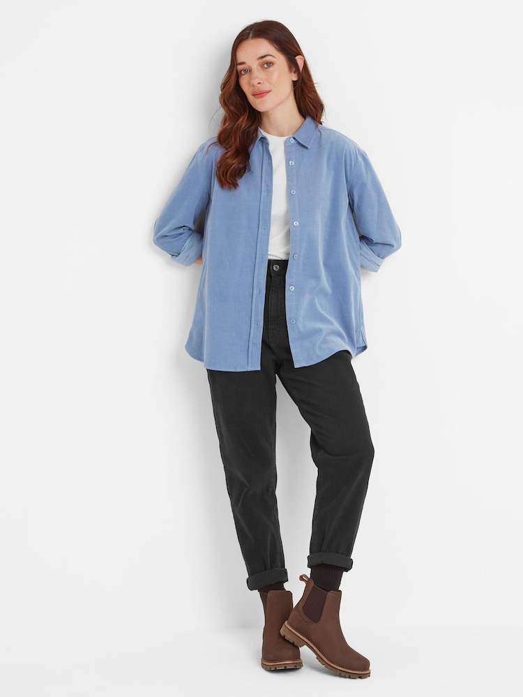Tog 24 Blue Womens Harby Long Sleeve 100% Cotton Shirt - Image 1 of 5