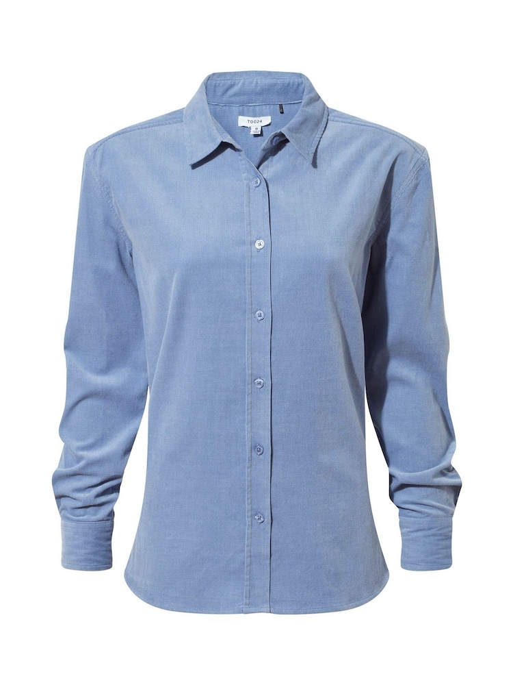 Tog 24 Blue Womens Harby Long Sleeve 100% Cotton Shirt - Image 5 of 5