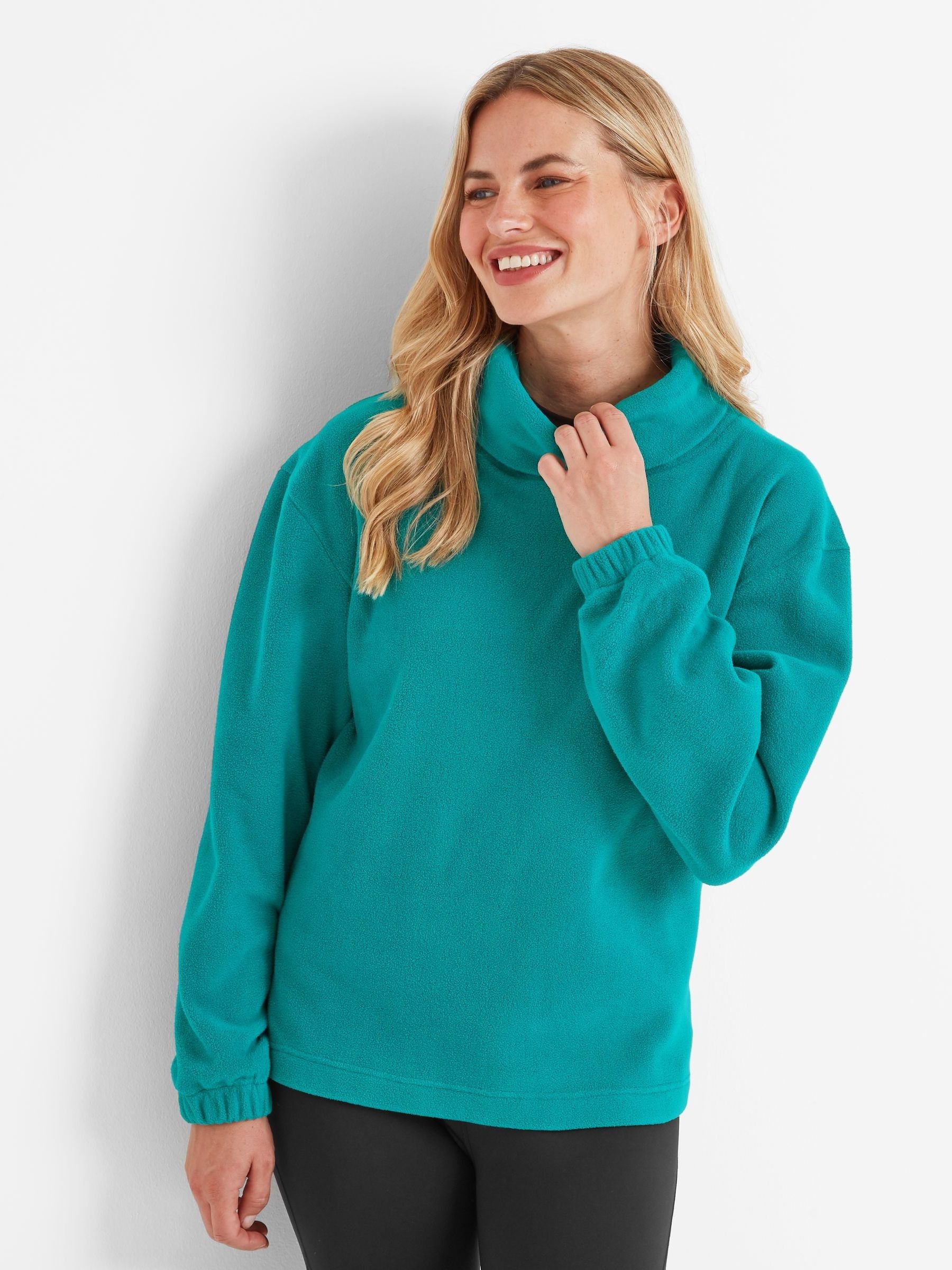 womens funnel neck fleece
