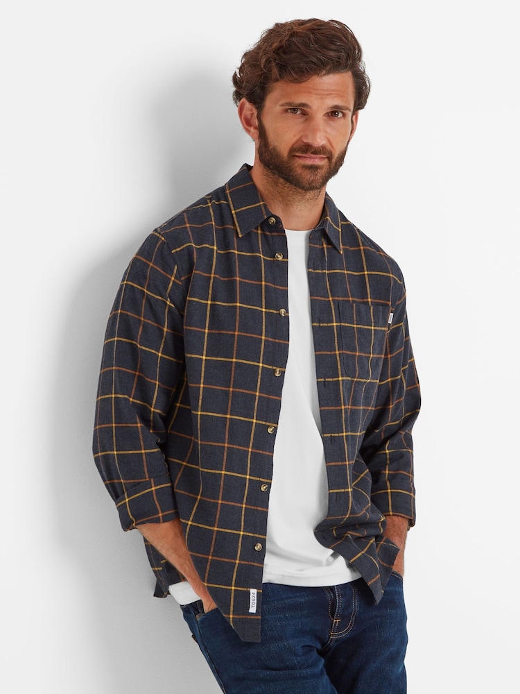 Tog 24 Blue Jarvis Mens Long Sleeves 100% Cotton Shirt - Image 2 of 5