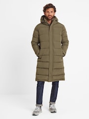 Tog 24 Green Mens Langrick Long Padded Jacket - Image 1 of 7