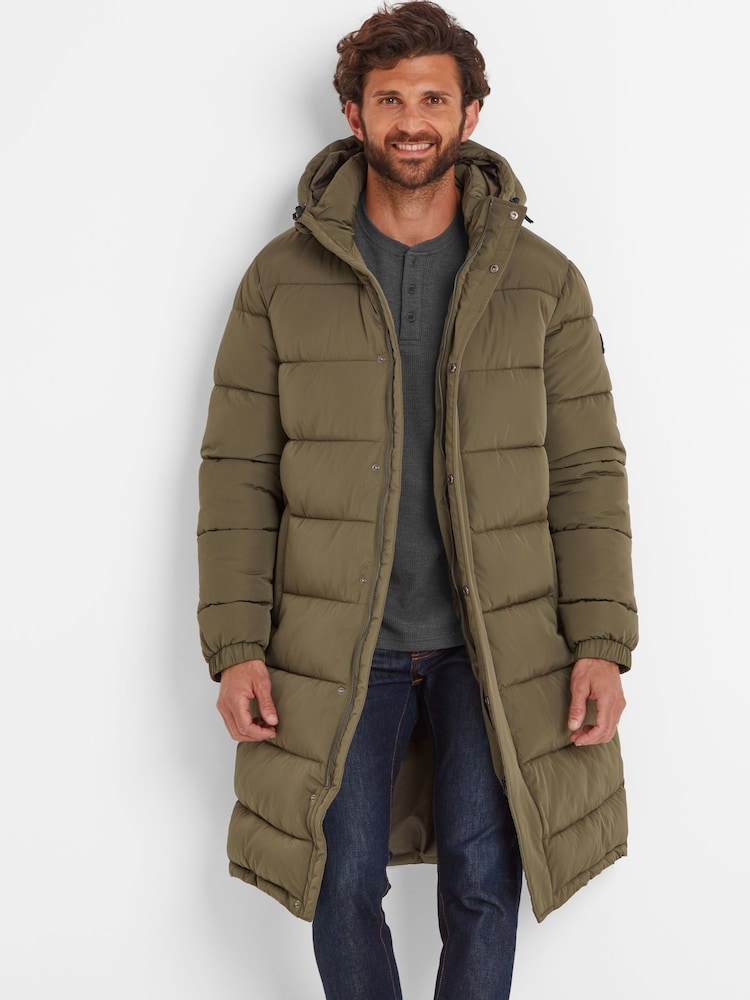 Tog 24 Green Mens Langrick Long Padded Jacket - Image 2 of 7