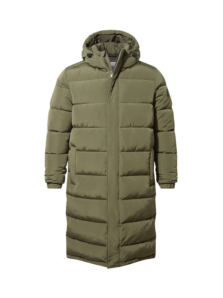 Tog 24 Green Mens Langrick Long Padded Jacket - Image 7 of 7