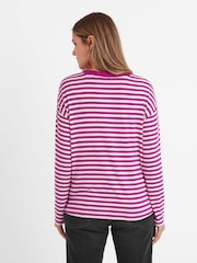 Tog 24 Purple Womens Jerry Long Sleeve Fuscia 100% Cotton T-Shirt - Image 3 of 5