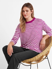 Tog 24 Purple Womens Jerry Long Sleeve Fuscia 100% Cotton T-Shirt - Image 4 of 5