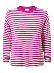 Tog 24 Purple Womens Jerry Long Sleeve Fuscia 100% Cotton T-Shirt - Image 5 of 5