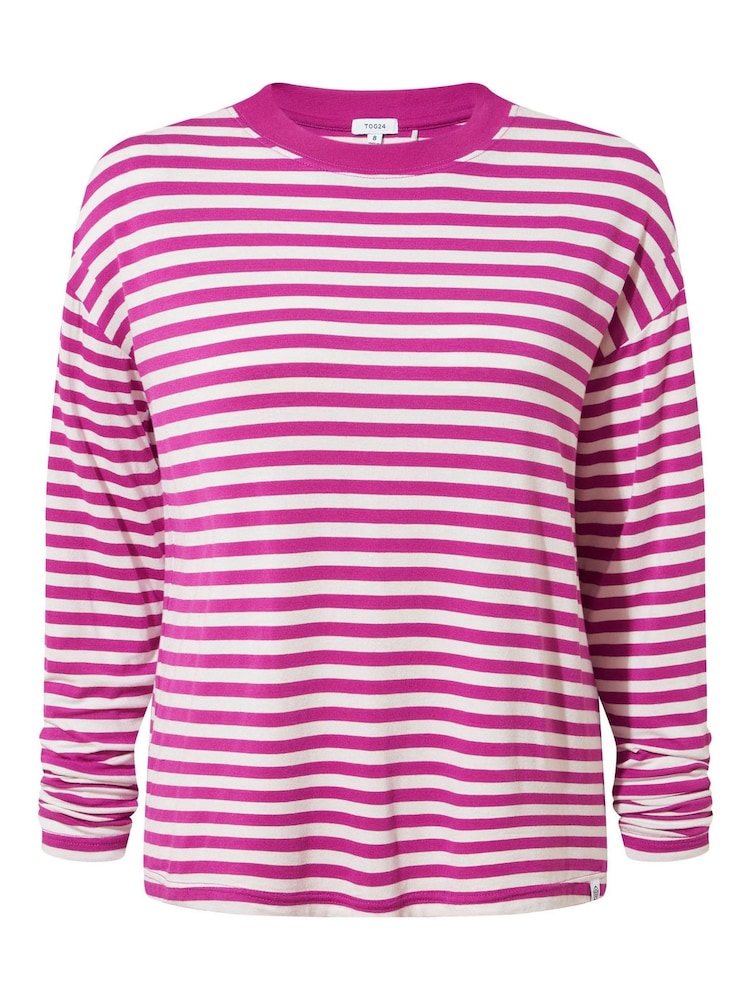 Tog 24 Purple Womens Jerry Long Sleeve Fuscia 100% Cotton T-Shirt - Image 5 of 5