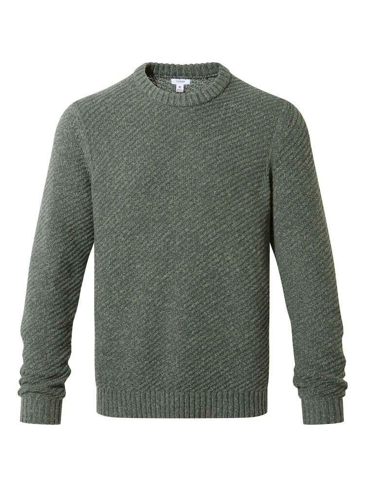 Tog 24 Green Mens Jeremy Knitted Jumper - Image 6 of 6