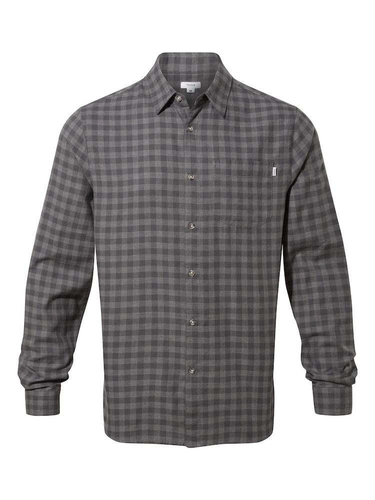 Tog 24 Grey Maynard Mens Long Sleeves 100% Cotton Shirt - Image 5 of 5