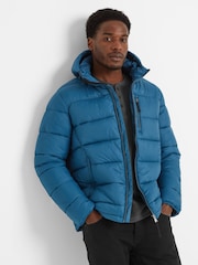 Tog 24 Blue Chrome Maloney Hooded Padded Coat Jacket - Image 3 of 8