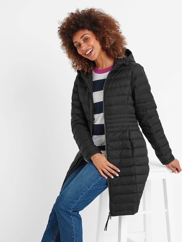 Tog 24 Black Nanton Womens Long Down Jacket - Image 3 of 6
