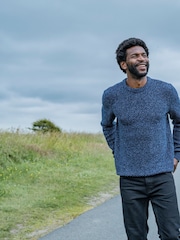 Tog 24 Blue Mens Jeremy Knitted Jumper - Image 2 of 6